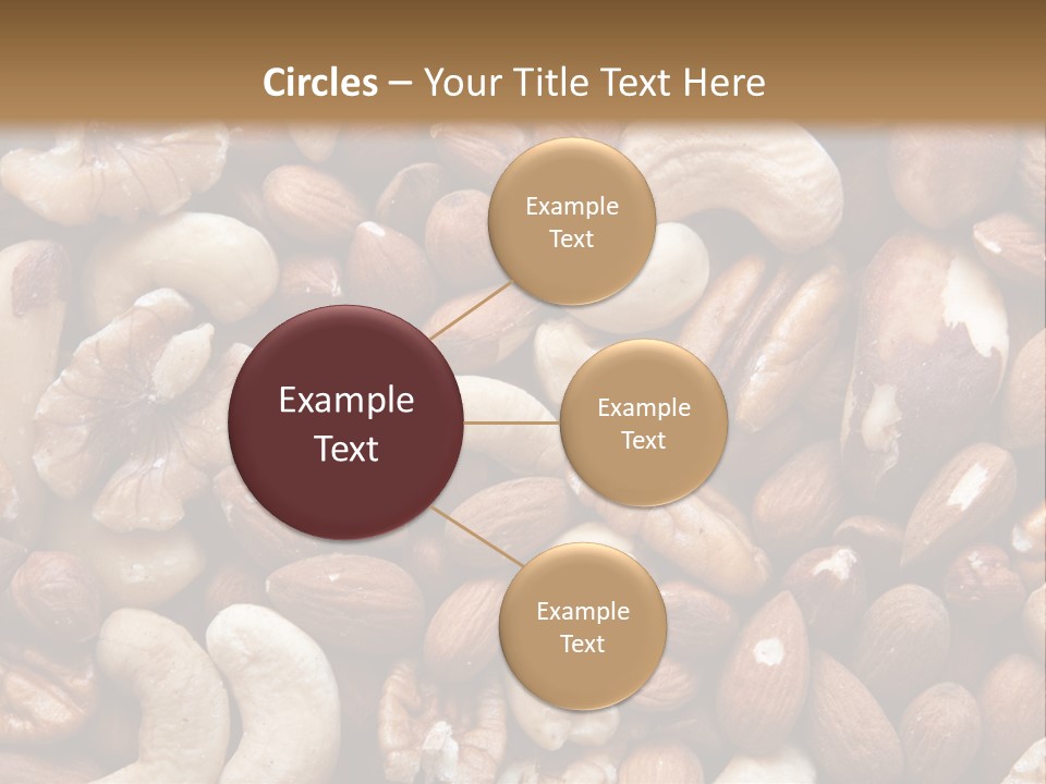 A Pile Of Nuts With A Brown Background PowerPoint Template
