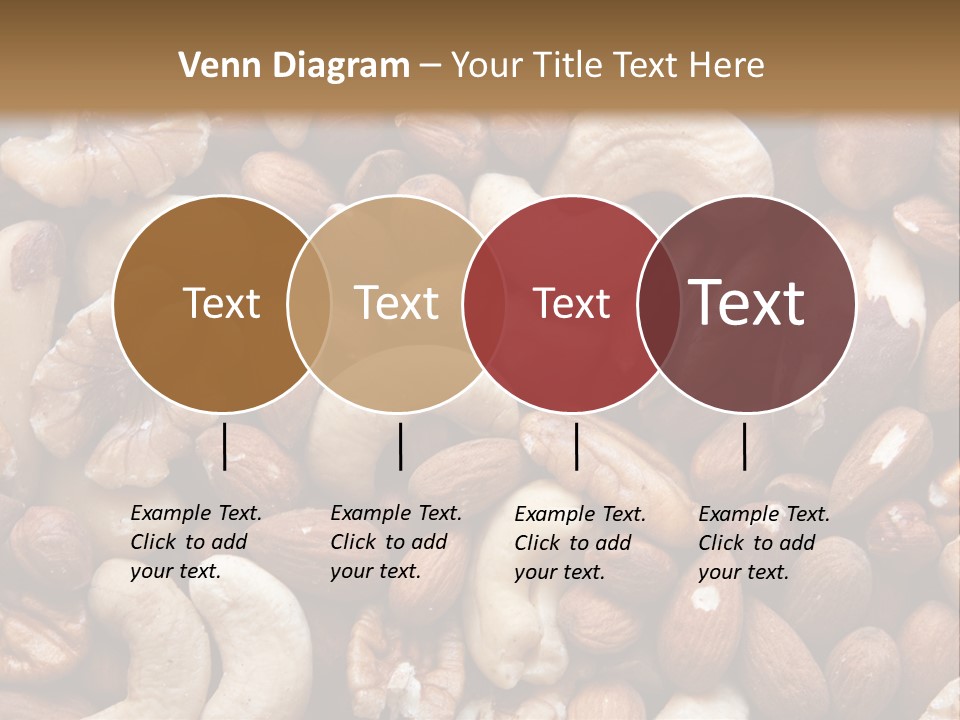 A Pile Of Nuts With A Brown Background PowerPoint Template