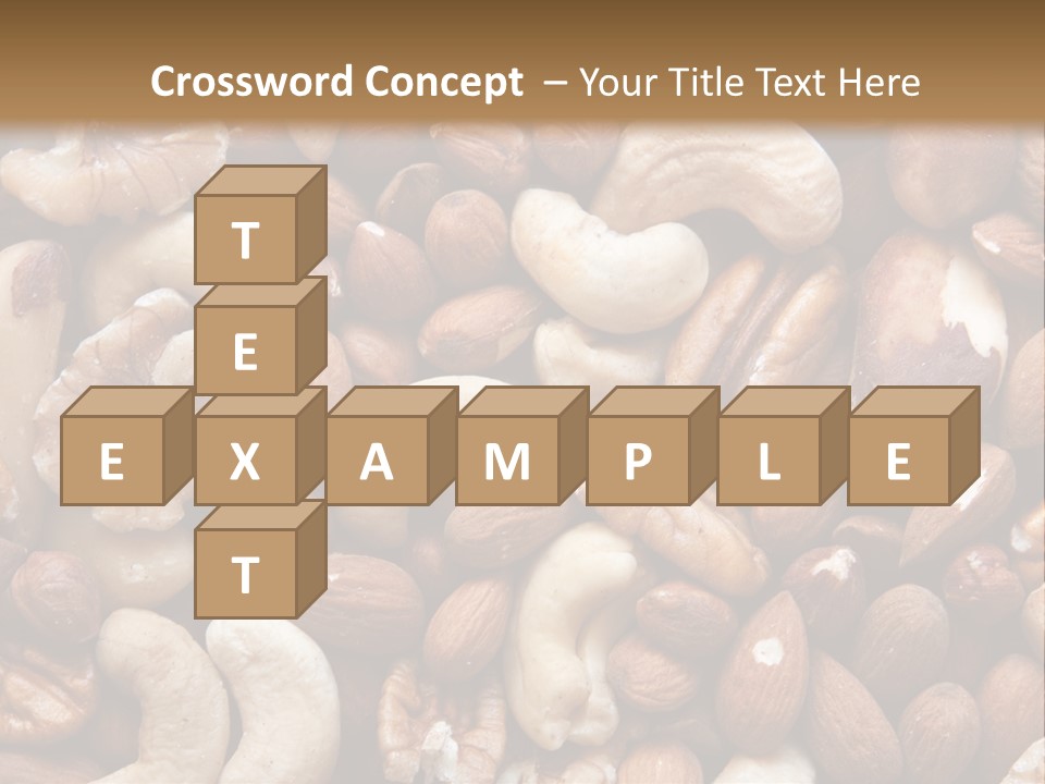 A Pile Of Nuts With A Brown Background PowerPoint Template
