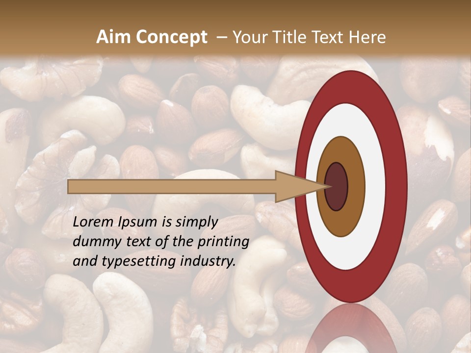 A Pile Of Nuts With A Brown Background PowerPoint Template