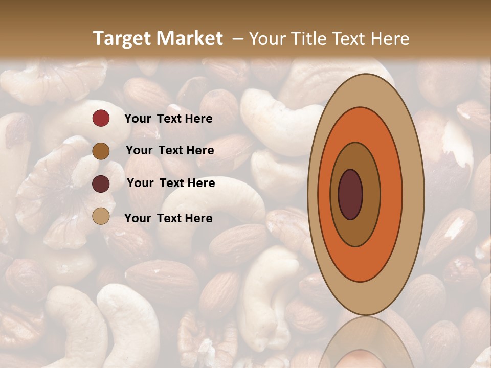 A Pile Of Nuts With A Brown Background PowerPoint Template