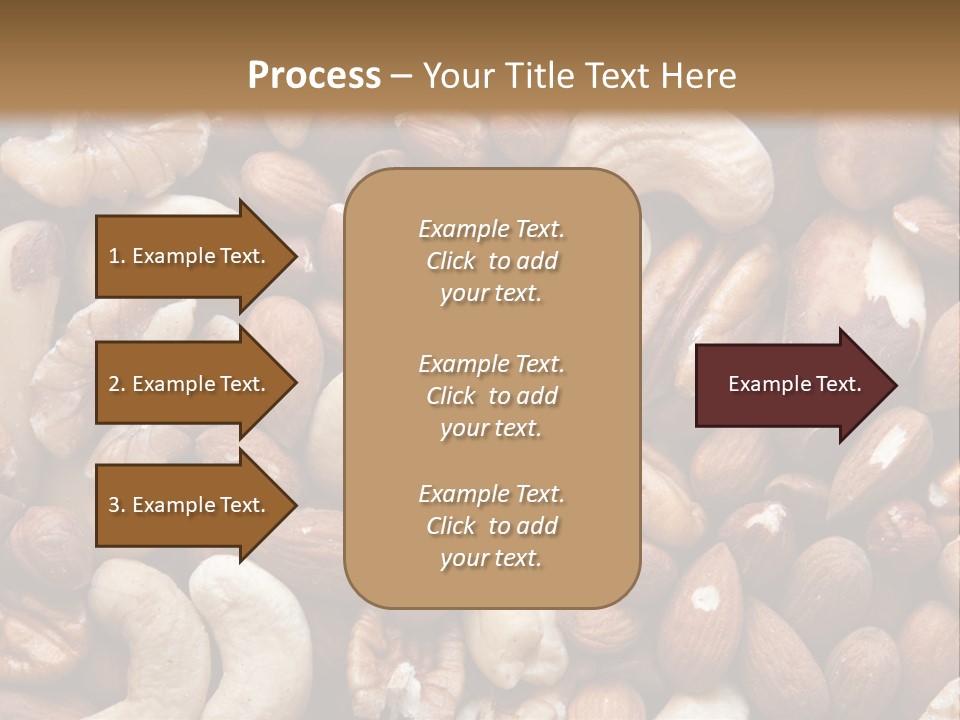 A Pile Of Nuts With A Brown Background PowerPoint Template