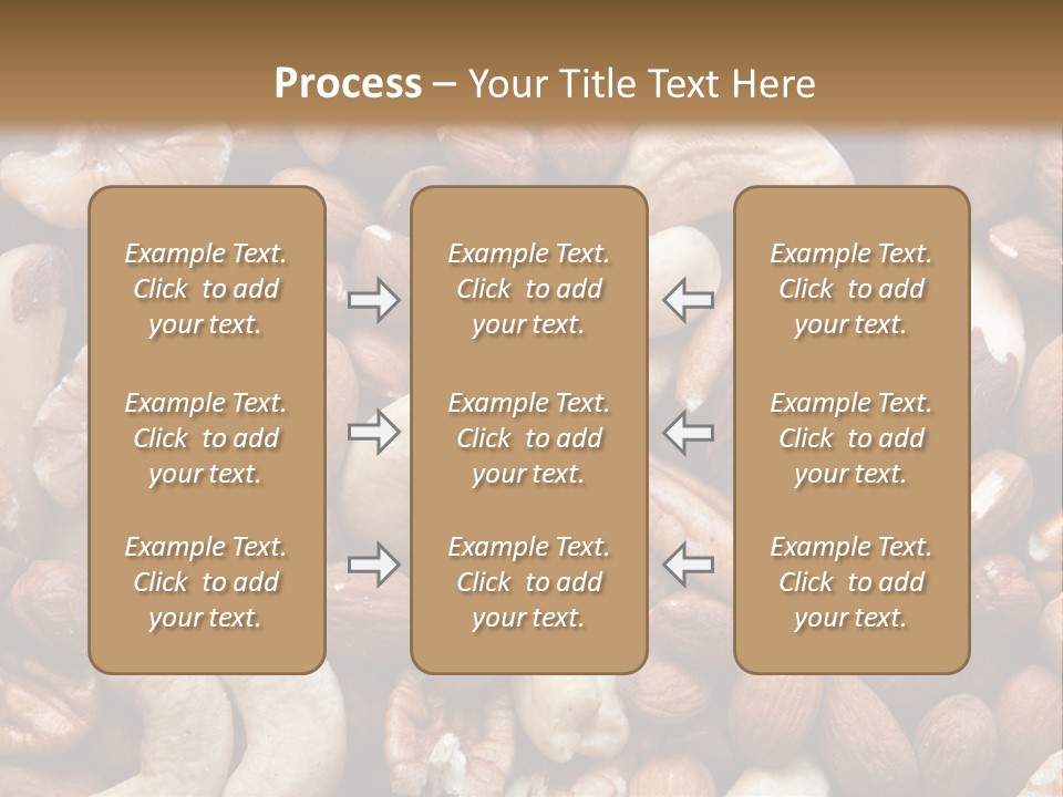 A Pile Of Nuts With A Brown Background PowerPoint Template
