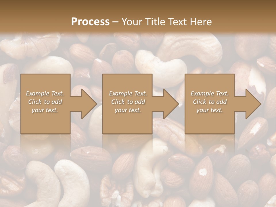 A Pile Of Nuts With A Brown Background PowerPoint Template