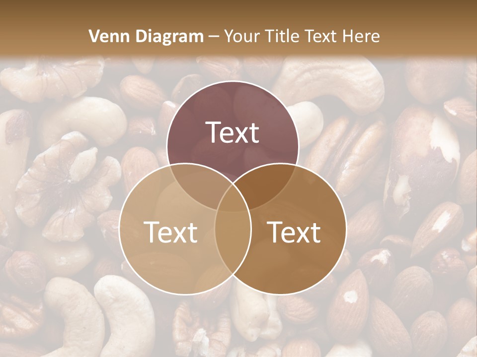 A Pile Of Nuts With A Brown Background PowerPoint Template