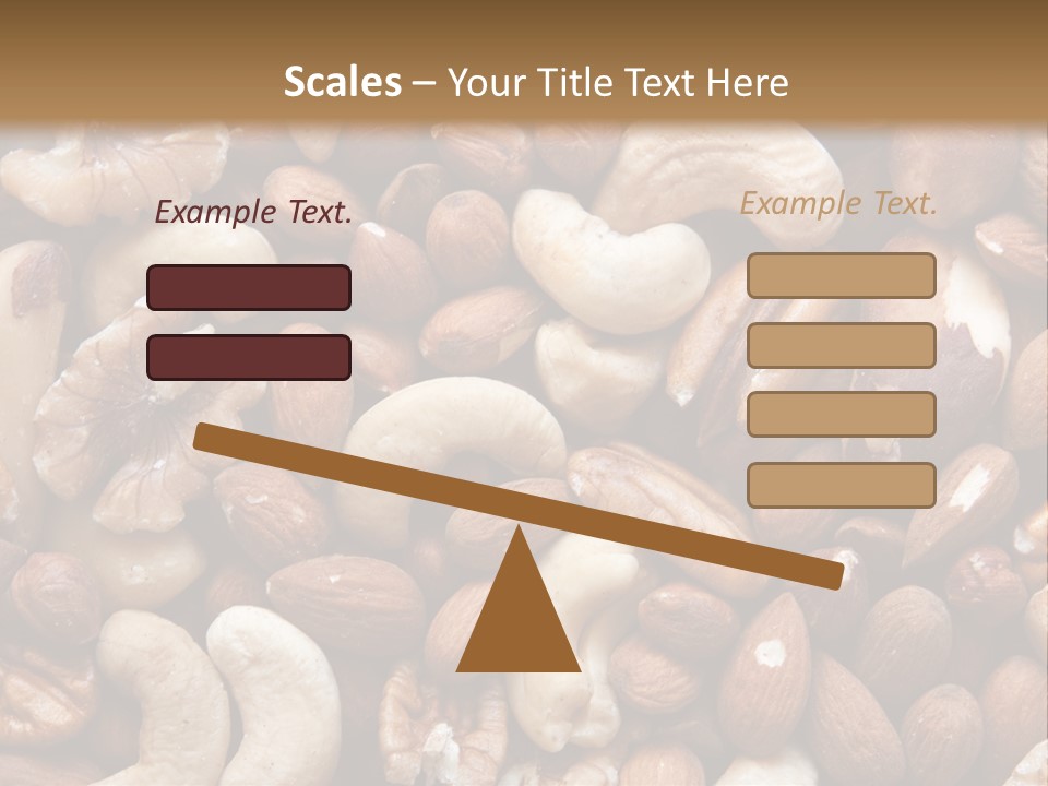 A Pile Of Nuts With A Brown Background PowerPoint Template