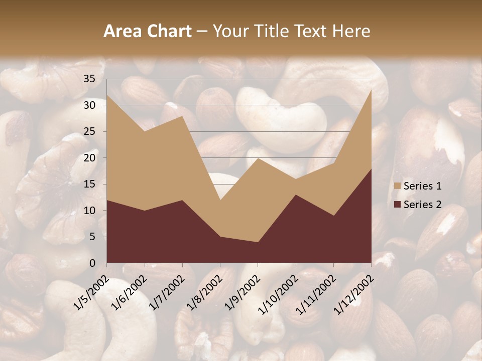 A Pile Of Nuts With A Brown Background PowerPoint Template
