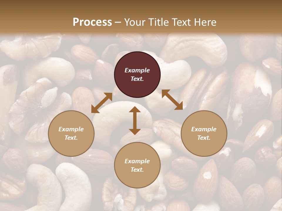 A Pile Of Nuts With A Brown Background PowerPoint Template