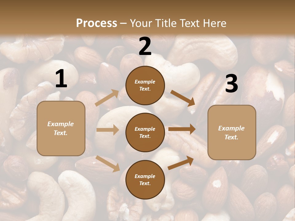 A Pile Of Nuts With A Brown Background PowerPoint Template