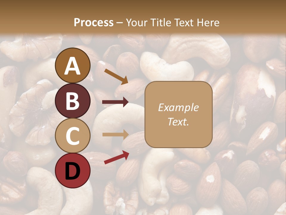 A Pile Of Nuts With A Brown Background PowerPoint Template