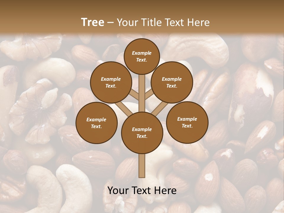 A Pile Of Nuts With A Brown Background PowerPoint Template