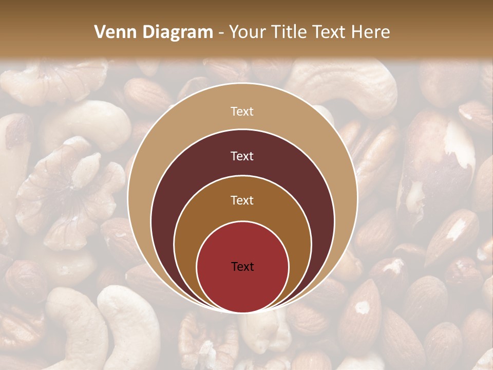A Pile Of Nuts With A Brown Background PowerPoint Template