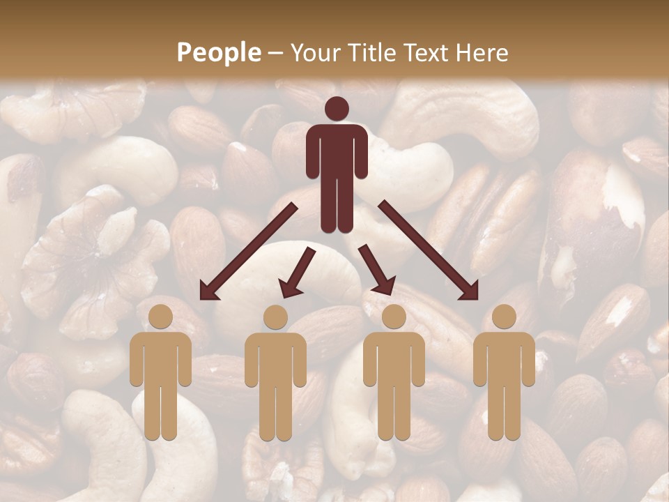 A Pile Of Nuts With A Brown Background PowerPoint Template