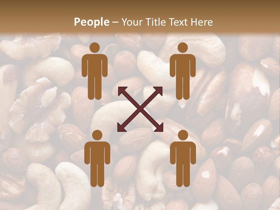 A Pile Of Nuts With A Brown Background PowerPoint Template