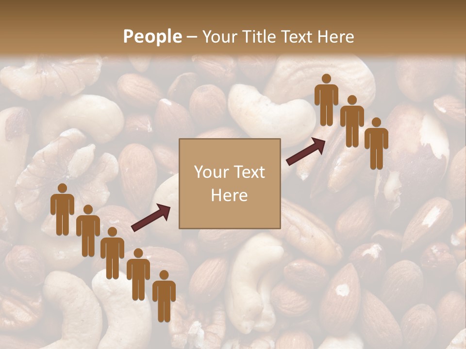 A Pile Of Nuts With A Brown Background PowerPoint Template