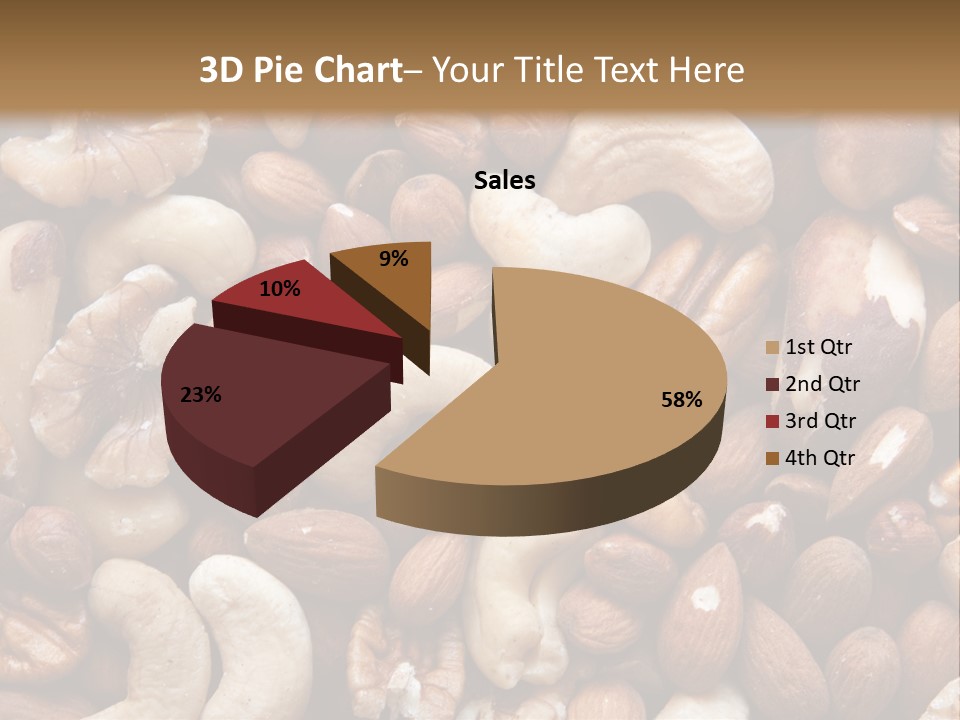 A Pile Of Nuts With A Brown Background PowerPoint Template