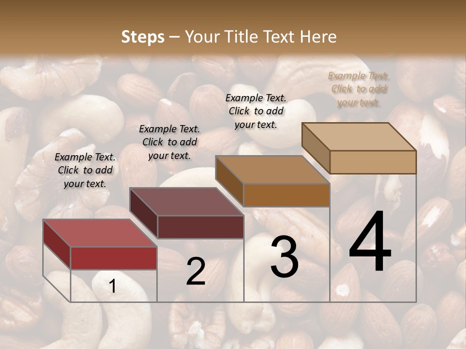 A Pile Of Nuts With A Brown Background PowerPoint Template
