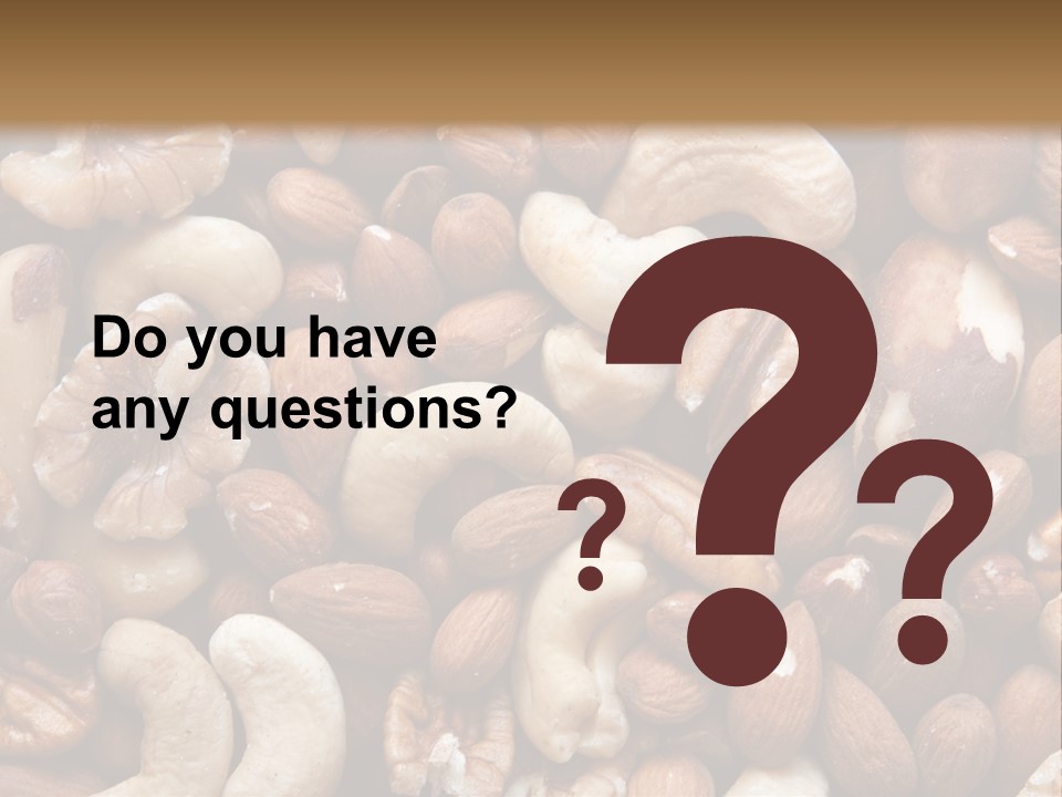A Pile Of Nuts With A Brown Background PowerPoint Template
