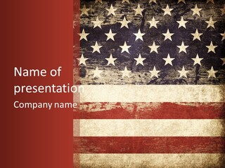 An American Flag Powerpoint Presentation PowerPoint Template
