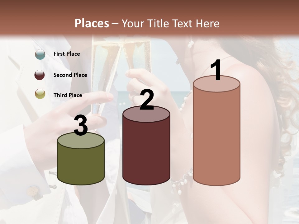 A Man And Woman Kissing While Holding Champagne Glasses PowerPoint Template