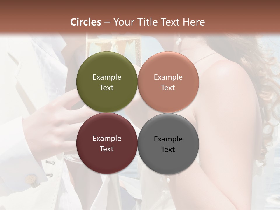 A Man And Woman Kissing While Holding Champagne Glasses PowerPoint Template