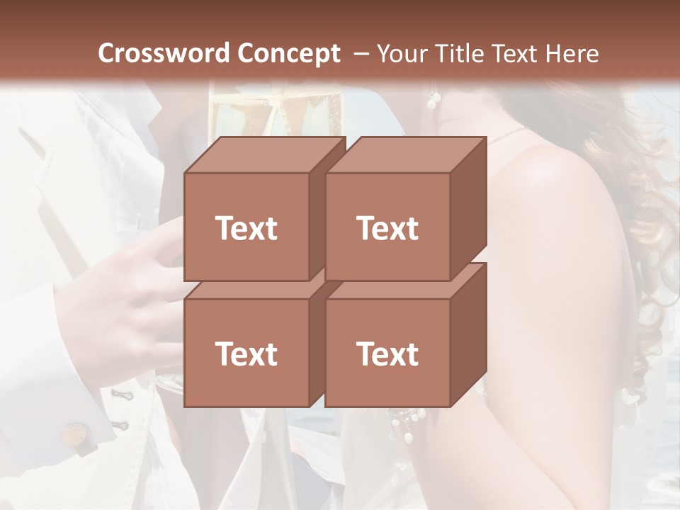 A Man And Woman Kissing While Holding Champagne Glasses PowerPoint Template