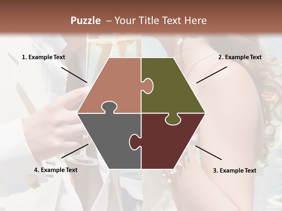 A Man And Woman Kissing While Holding Champagne Glasses PowerPoint Template