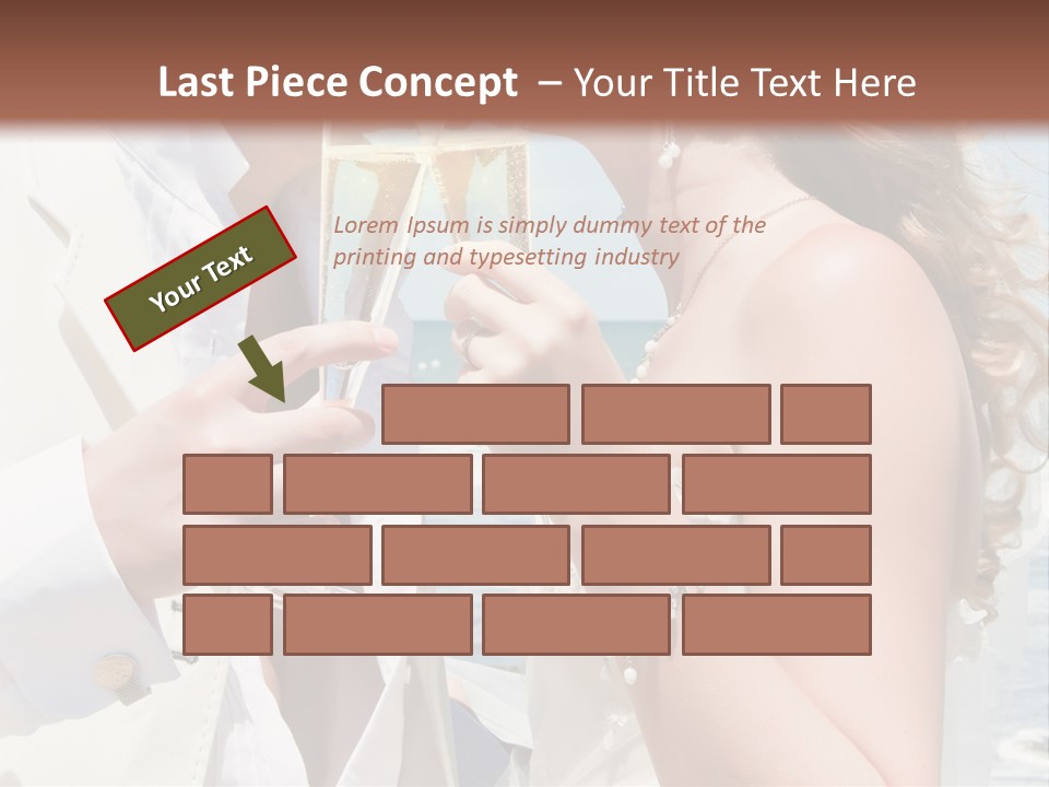 A Man And Woman Kissing While Holding Champagne Glasses PowerPoint Template