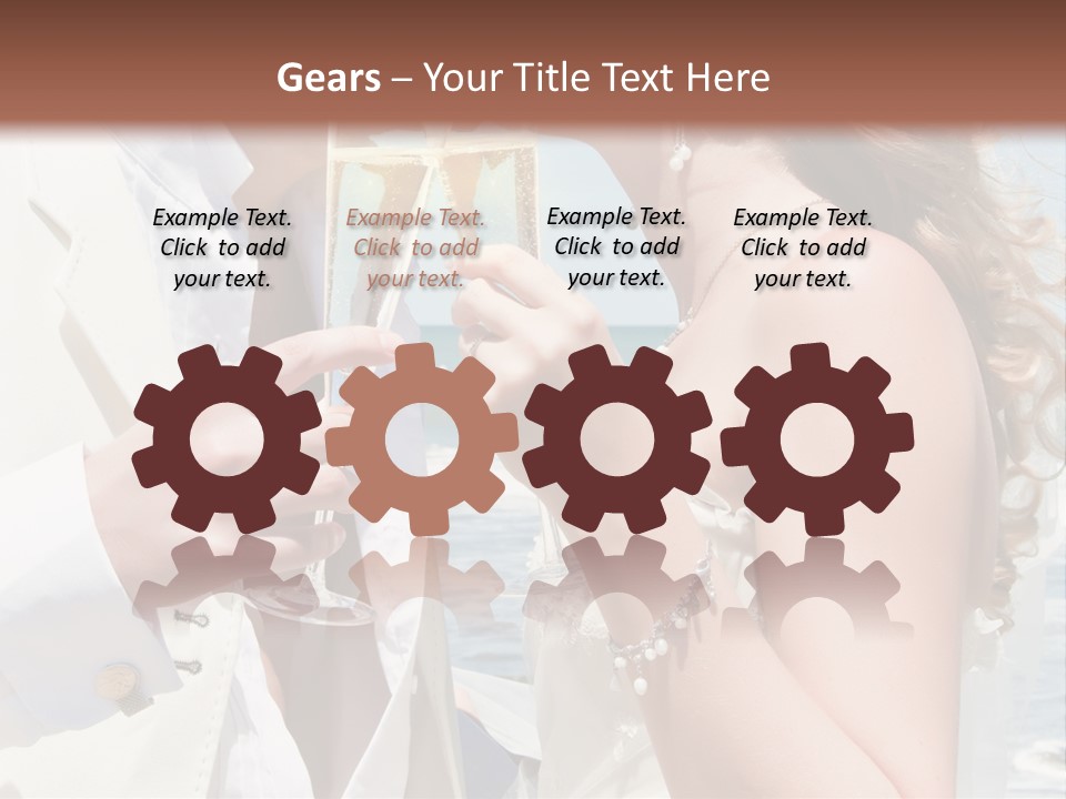 A Man And Woman Kissing While Holding Champagne Glasses PowerPoint Template