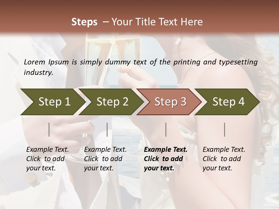 A Man And Woman Kissing While Holding Champagne Glasses PowerPoint Template