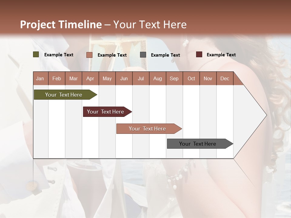 A Man And Woman Kissing While Holding Champagne Glasses PowerPoint Template