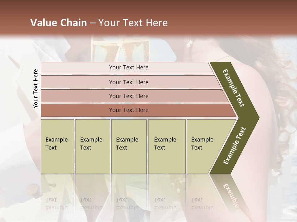 A Man And Woman Kissing While Holding Champagne Glasses PowerPoint Template
