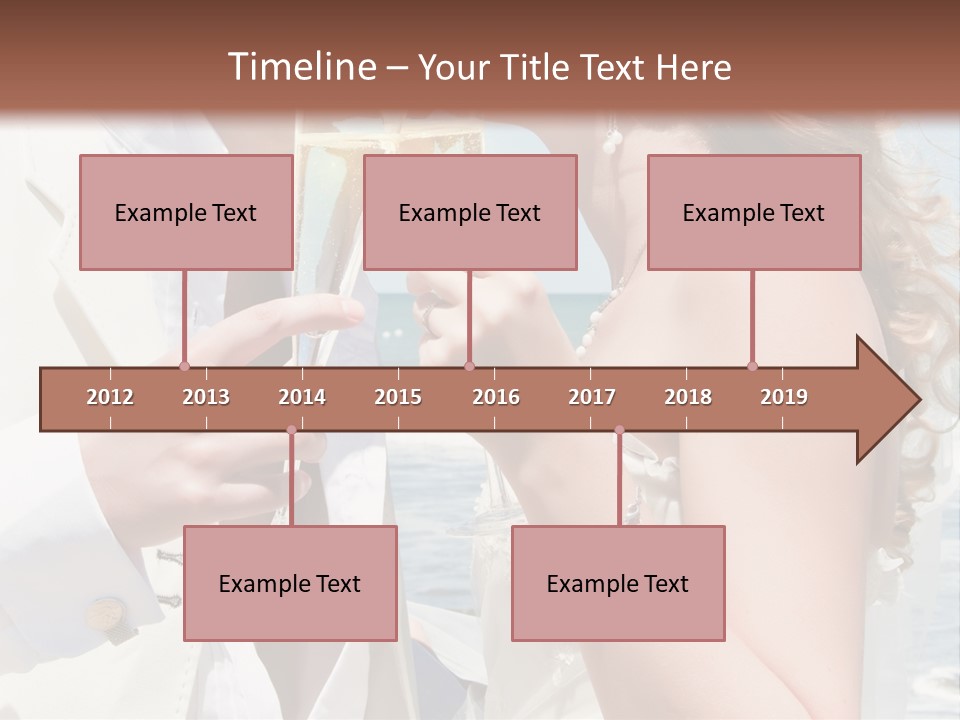 A Man And Woman Kissing While Holding Champagne Glasses PowerPoint Template