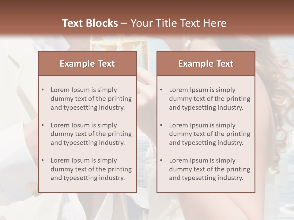 A Man And Woman Kissing While Holding Champagne Glasses PowerPoint Template