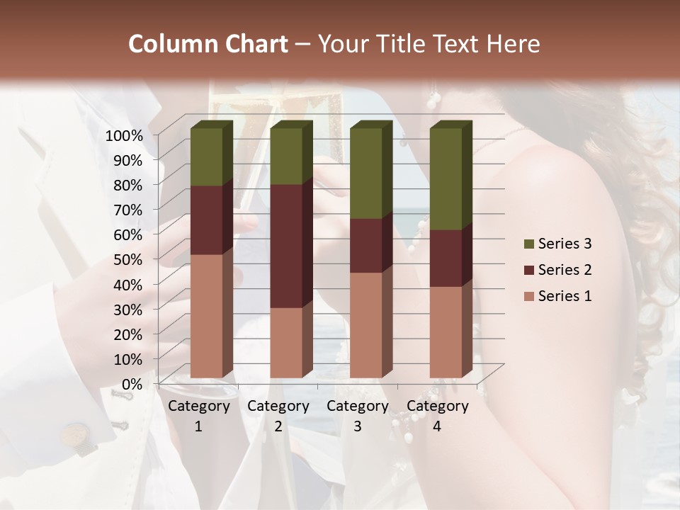 A Man And Woman Kissing While Holding Champagne Glasses PowerPoint Template