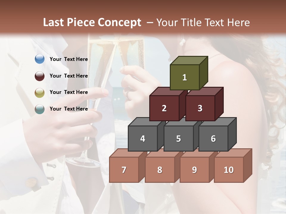 A Man And Woman Kissing While Holding Champagne Glasses PowerPoint Template