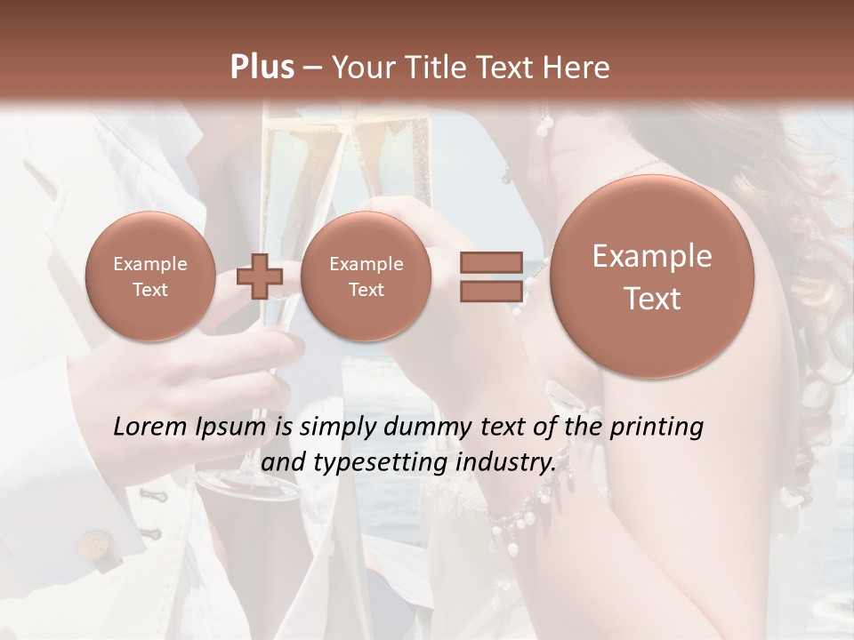 A Man And Woman Kissing While Holding Champagne Glasses PowerPoint Template