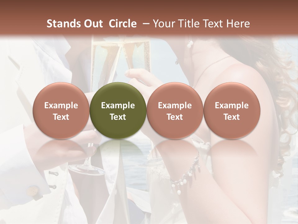 A Man And Woman Kissing While Holding Champagne Glasses PowerPoint Template