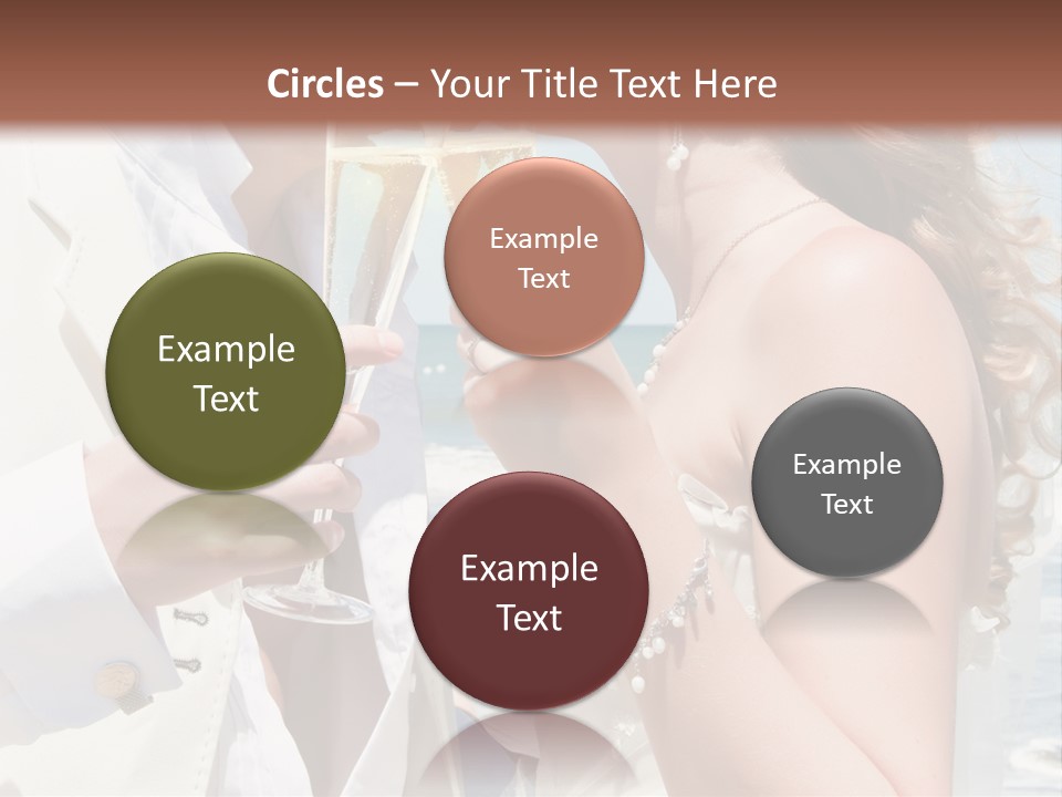 A Man And Woman Kissing While Holding Champagne Glasses PowerPoint Template