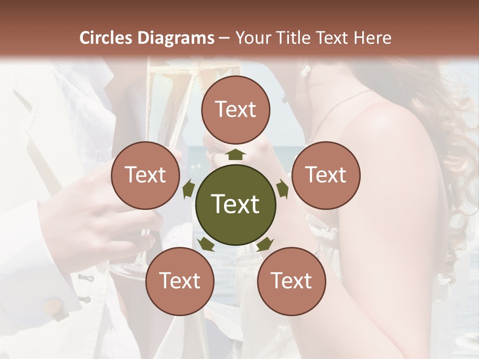 A Man And Woman Kissing While Holding Champagne Glasses PowerPoint Template