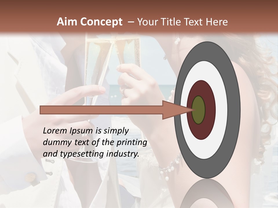 A Man And Woman Kissing While Holding Champagne Glasses PowerPoint Template