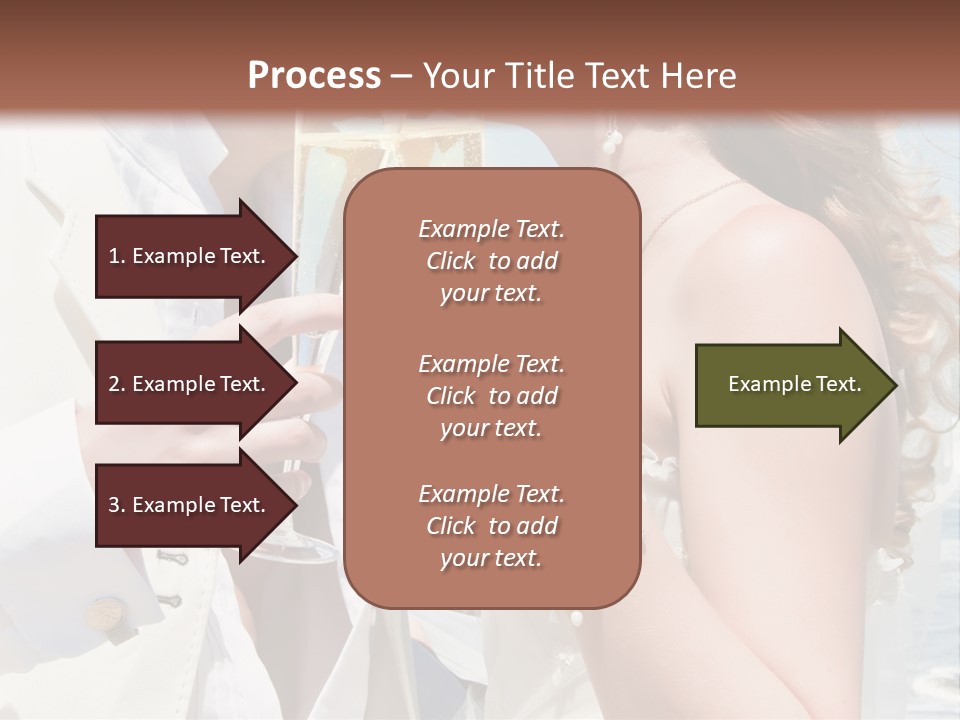 A Man And Woman Kissing While Holding Champagne Glasses PowerPoint Template
