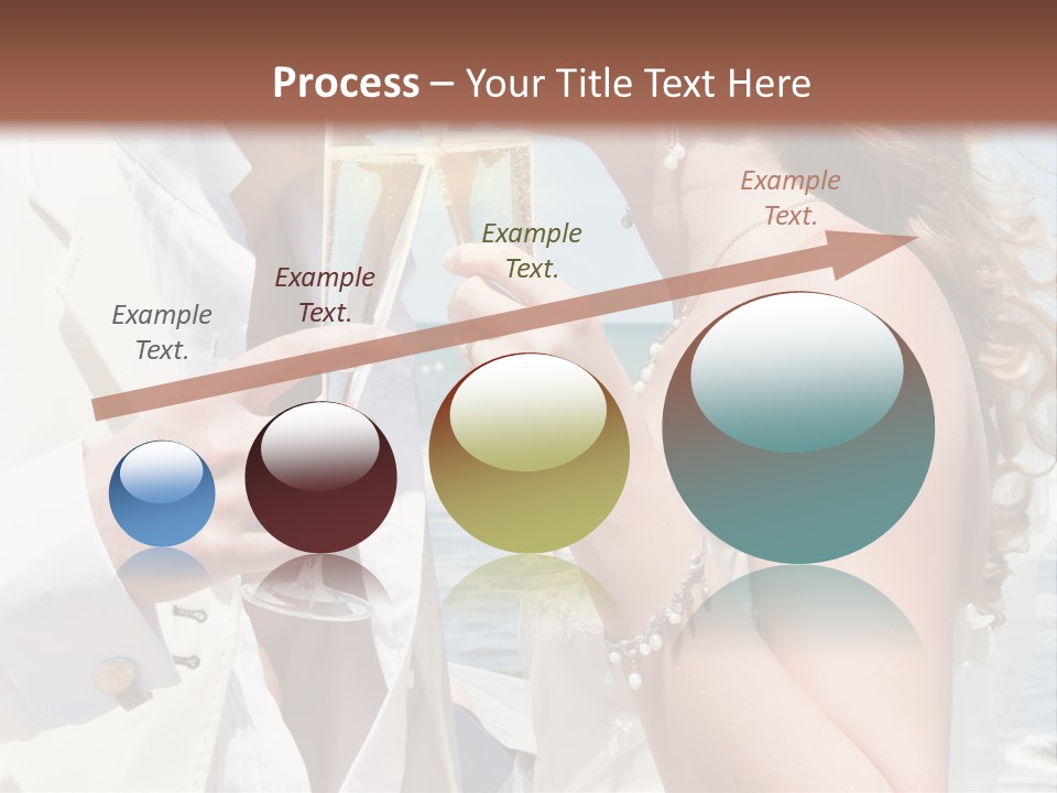 A Man And Woman Kissing While Holding Champagne Glasses PowerPoint Template