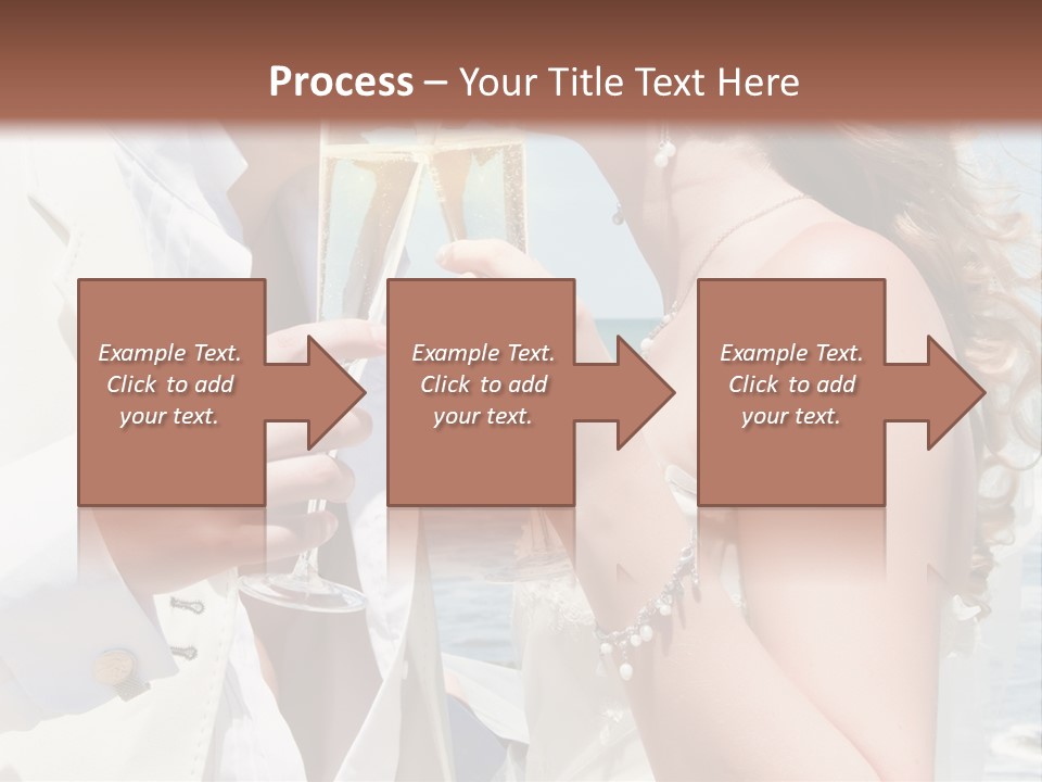 A Man And Woman Kissing While Holding Champagne Glasses PowerPoint Template