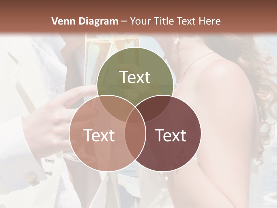 A Man And Woman Kissing While Holding Champagne Glasses PowerPoint Template