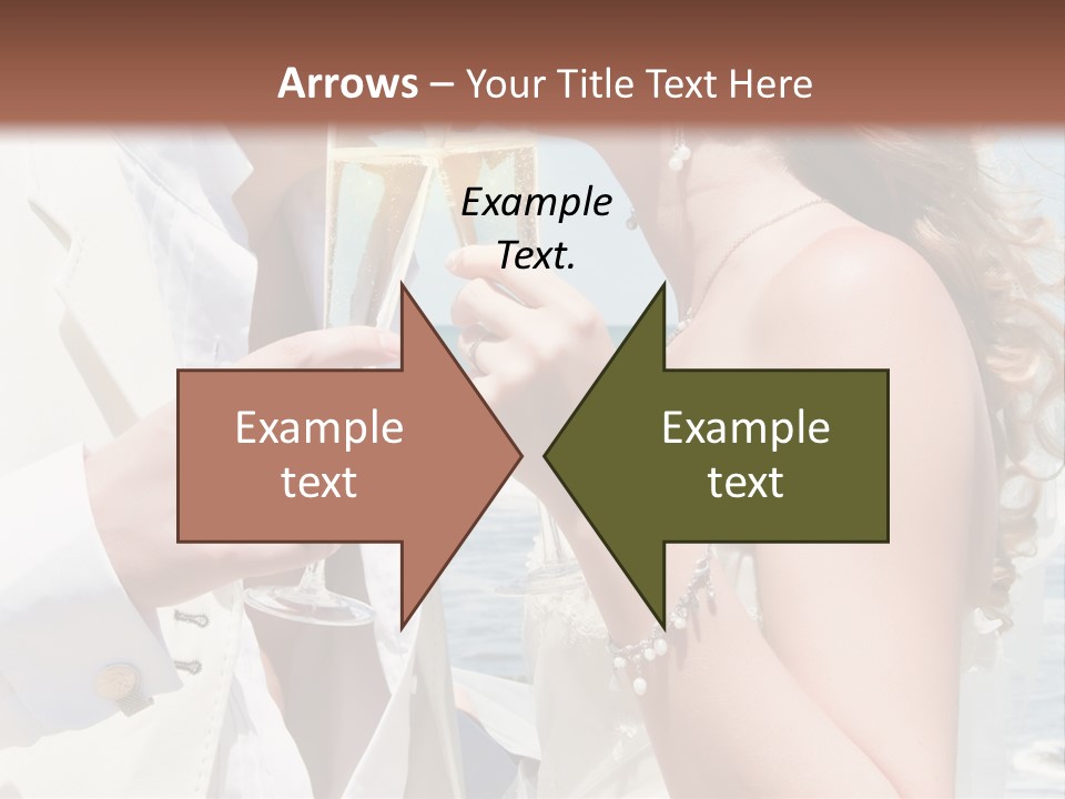 A Man And Woman Kissing While Holding Champagne Glasses PowerPoint Template