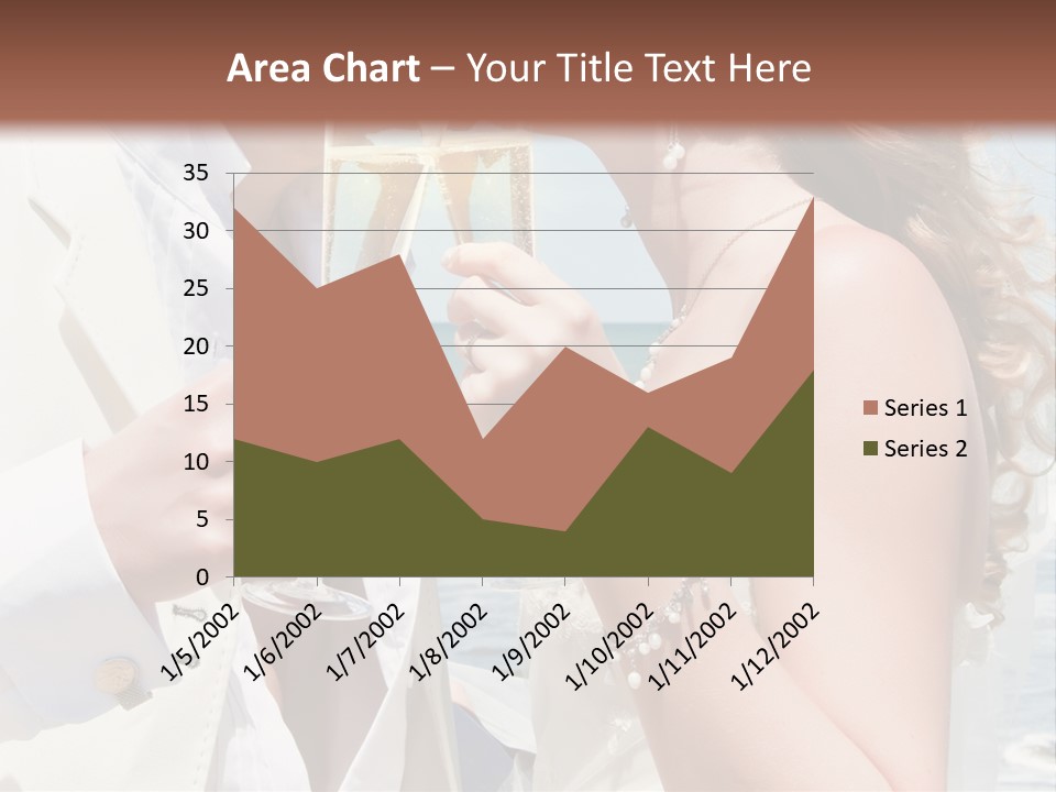 A Man And Woman Kissing While Holding Champagne Glasses PowerPoint Template