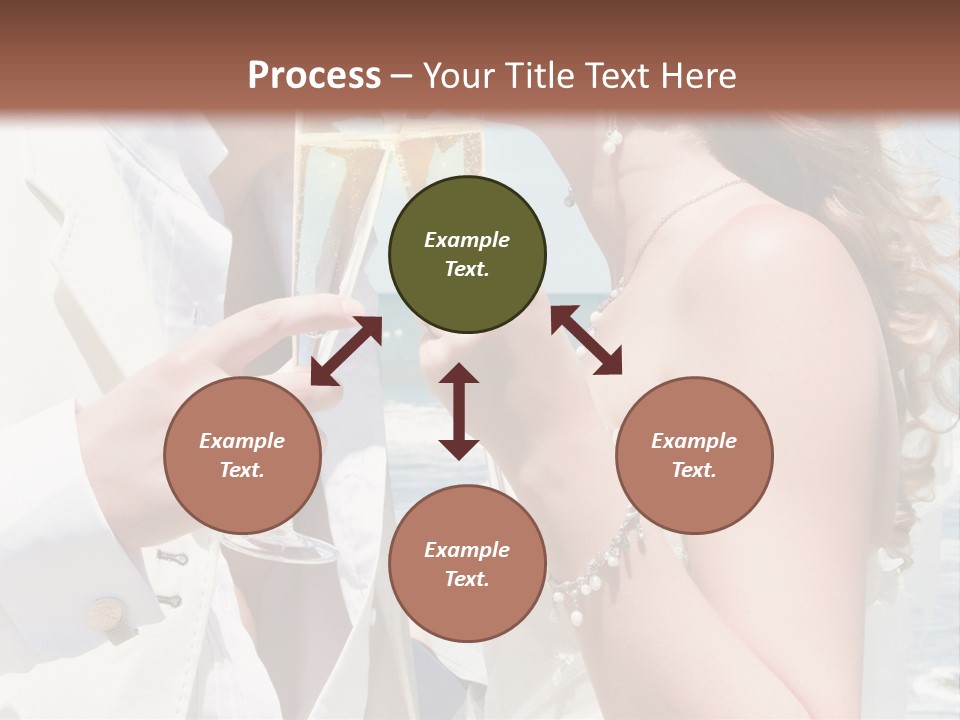 A Man And Woman Kissing While Holding Champagne Glasses PowerPoint Template