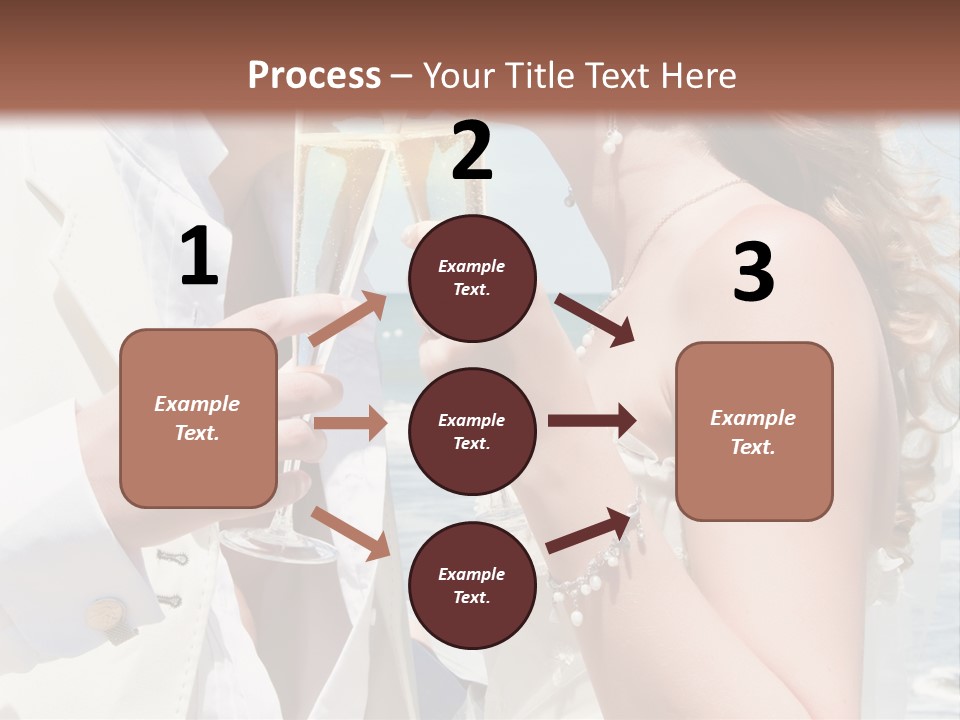 A Man And Woman Kissing While Holding Champagne Glasses PowerPoint Template