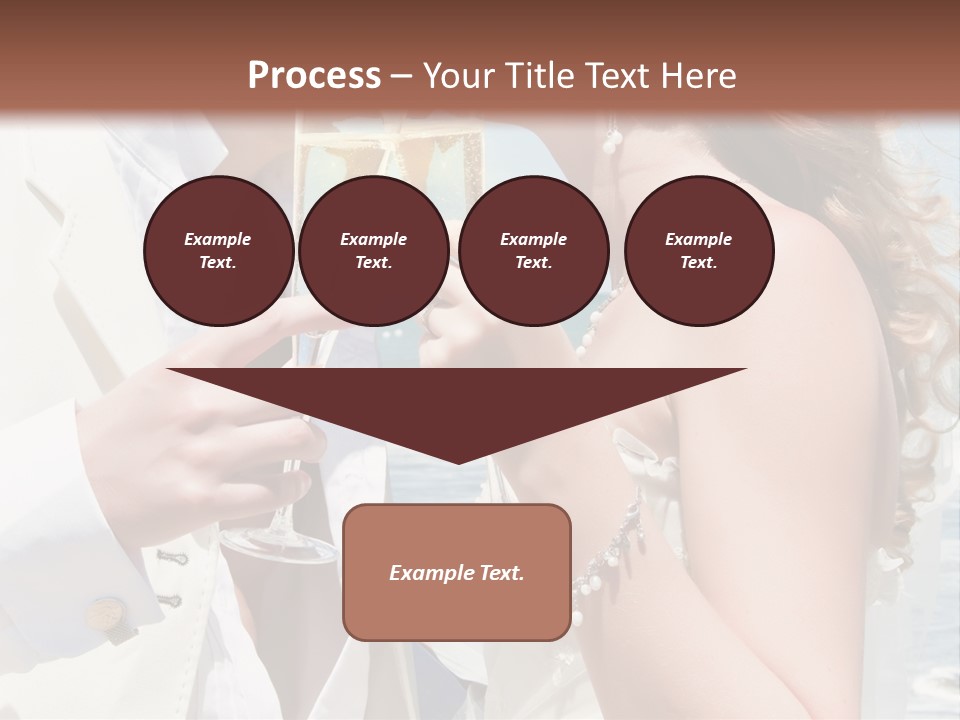 A Man And Woman Kissing While Holding Champagne Glasses PowerPoint Template